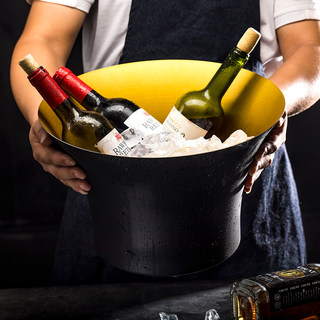新款时尚香槟盆奢华不锈钢冰桶家用大号红酒冰镇桶酒吧ktv冰酒盆