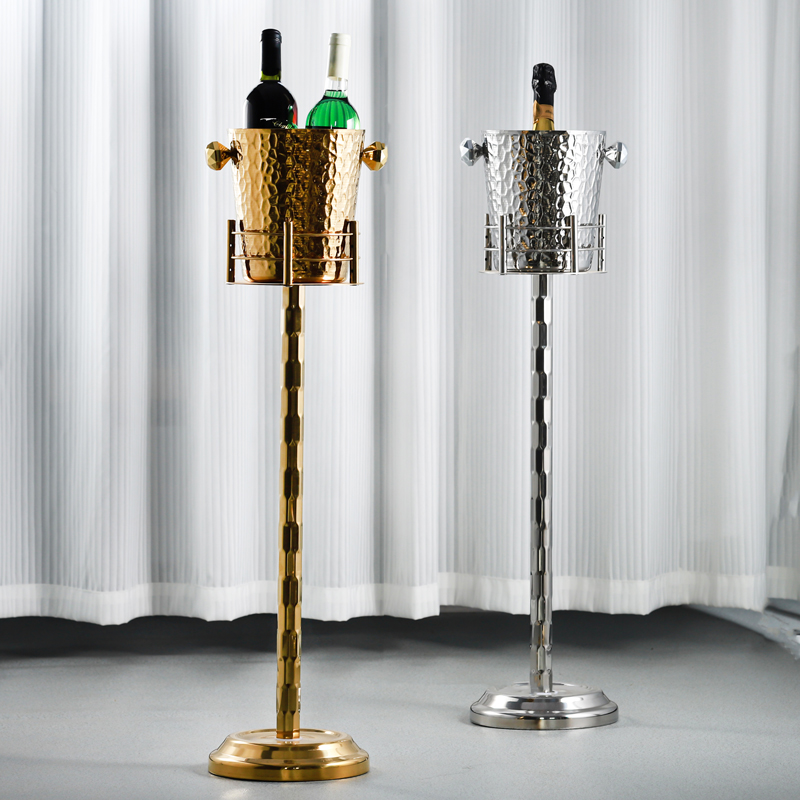 新款加厚不锈钢冰桶高档落地香槟桶酒吧ktv会所冰酒器样板房饰品