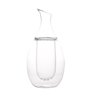 新款日式水晶玻璃清酒壶红酒醒酒器创意一人份冰镇器皿洋酒冷却壶