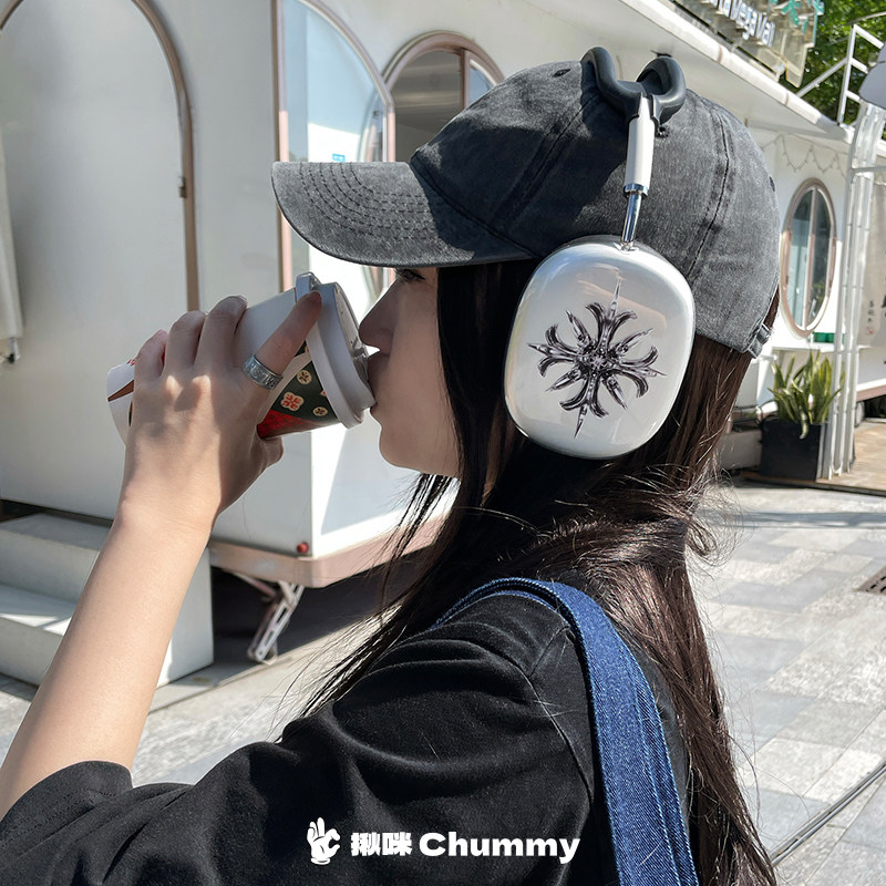 揪咪Chummy原创【永恒十字】Airpodsmax1、2代保护套配饰苹果头戴式耳机保护软壳潮酷小众ins风星光午夜紫色