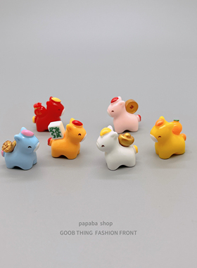 马年吉祥马上有钱花车载摆件