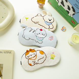 可爱萌宠日常睡眠遮光眼罩冰热敷缓解疲劳女学生宿舍午休睡觉专用