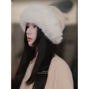 罗猪猪【风吹半夏】兔毛 厚实保暖  防风秋冬女