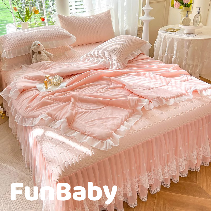 德国进口轻奢冰丝乳胶凉席三件套