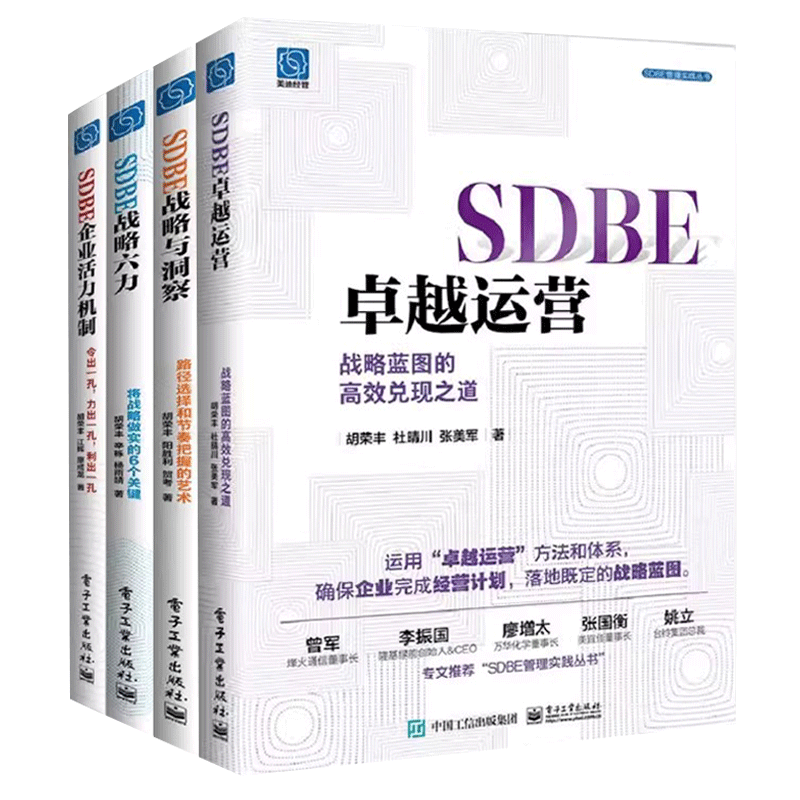 4册胡荣丰 SDBE战略六力 将战略做实的6个关键 战略与洞察 路径选择和节奏把握的艺术企业活力机制 卓越运营 战略蓝图的高效兑现书