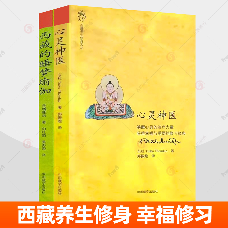西藏的睡梦瑜伽+心灵神医 全2册 西藏养生修身文丛 东杜法王仁波切 著 郑振煌 译 心灵疗法禅修佛教瑜伽修心指导手册书籍