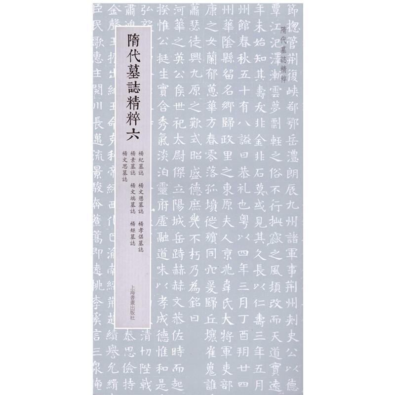 隋代墓志精粹:六:杨纪墓志 杨文愻墓志 杨孝偡墓志 杨素墓志 杨文端墓志 杨矩墓志 杨文思墓志上海书画出版社 艺术书籍 - 实物图