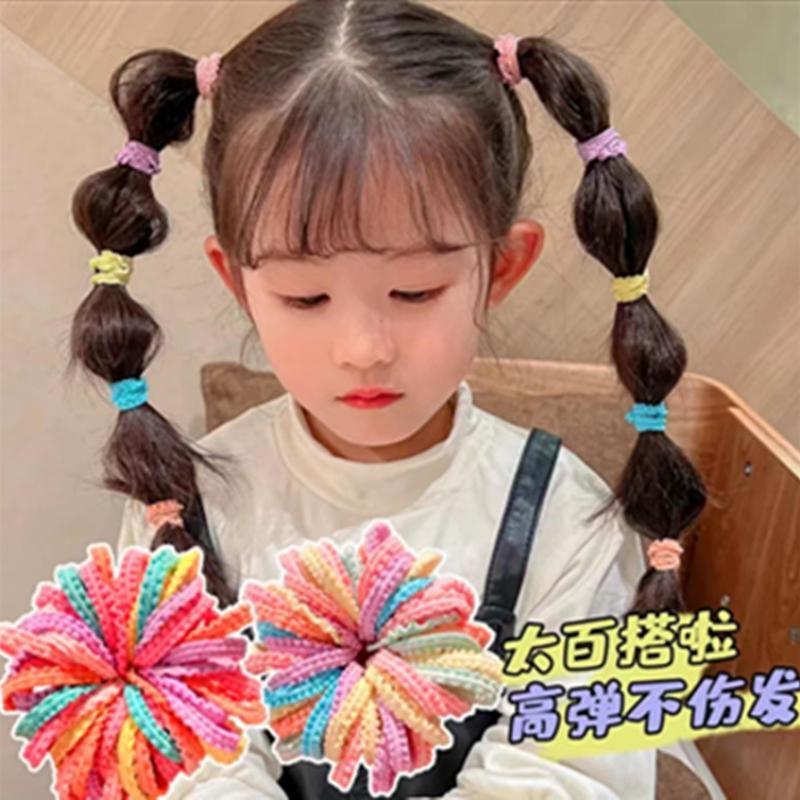 儿童糖果爆款裙边皮筋发圈头绳发饰花边女宝宝扎头发不伤发饰