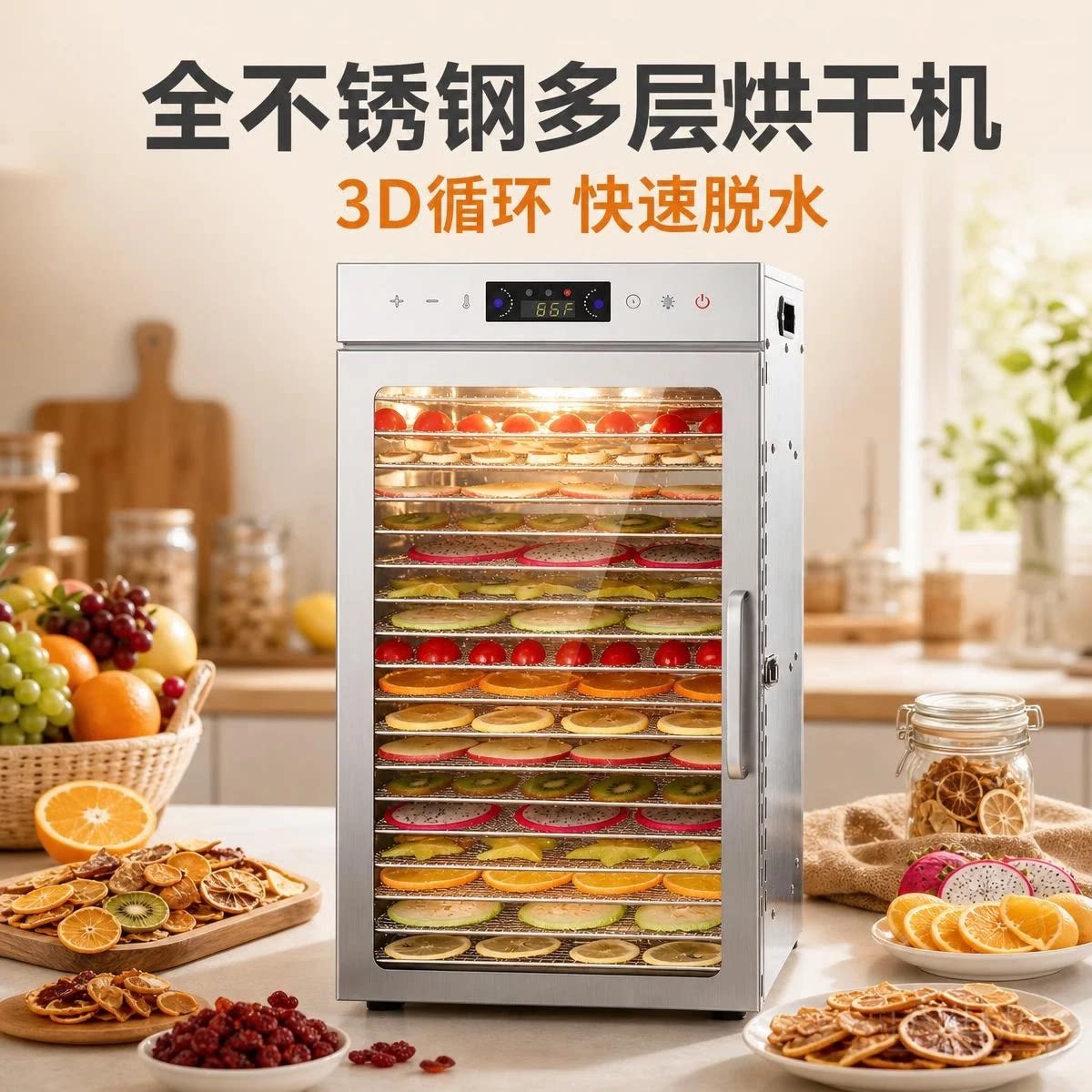 家用大小型水果干果机烘干机箱食物肉干宠物零食干果蔬风干机器