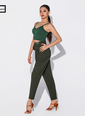 皇朝拉丁舞服内衣新款美背性感吊带练功服绑带小脚裤A1149+A8001