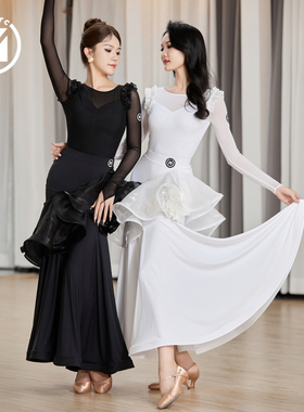 IAMYC摩登舞大摆裙国标舞演出服华尔兹交谊舞裙分体B10071+B20047