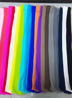 儿童长筒袜时尚大腿高筒袜五颜六色演出丝袜女童百搭糖果色中筒袜