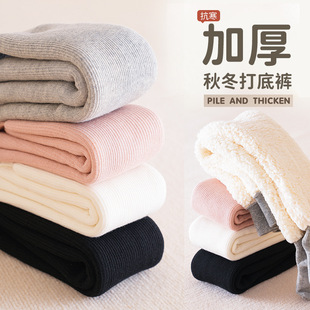 女宝宝加厚连脚打底裤袜女童冬季棉裤连裤袜羊羔毛加绒特厚保暖裤