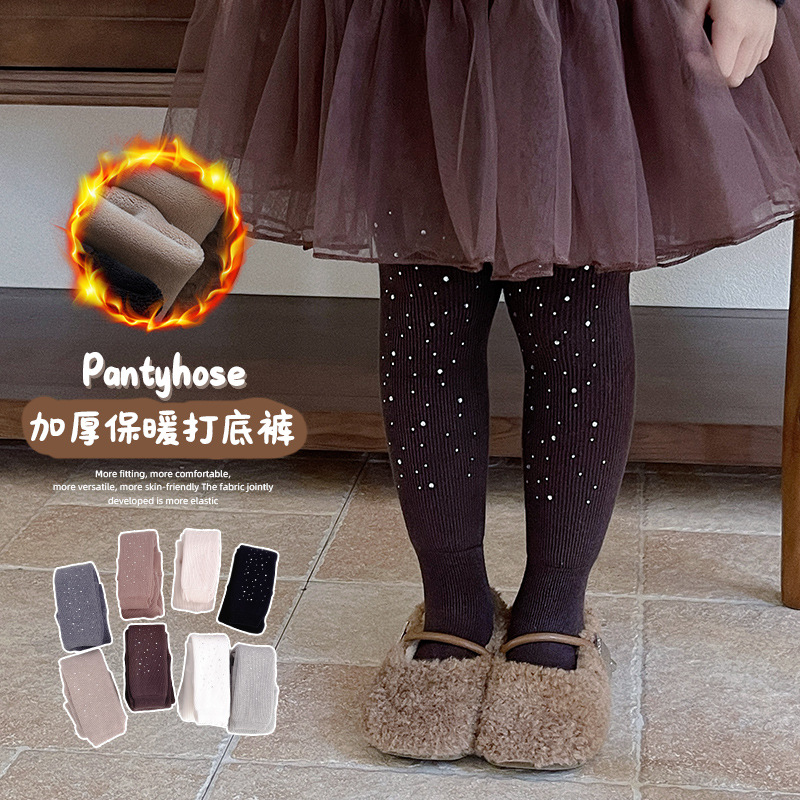 女童加厚加绒连裤袜打底裤保暖裤