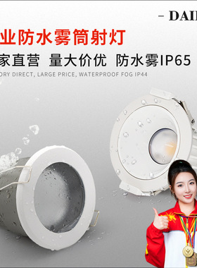 厂家直供嵌入式浴室筒灯防眩家用卫浴间防水射灯IP44防潮防雾