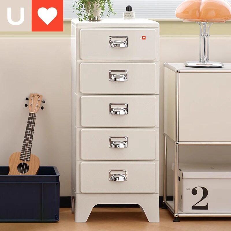友耐客厅ins风五斗柜卧室床头柜沙发柜复古收纳柜拉手抽屉储物柜