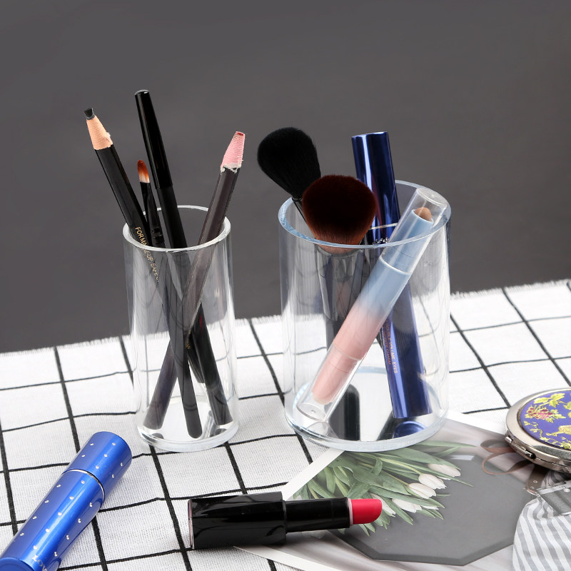 亚克力北欧化妆刷桶透明轻奢美妆刷收纳筒个性商务笔筒桌面收纳盒,收纳整理,化妆刷收纳盒/桶,淘宝优惠券,粉丝福利购,淘宝优惠卷