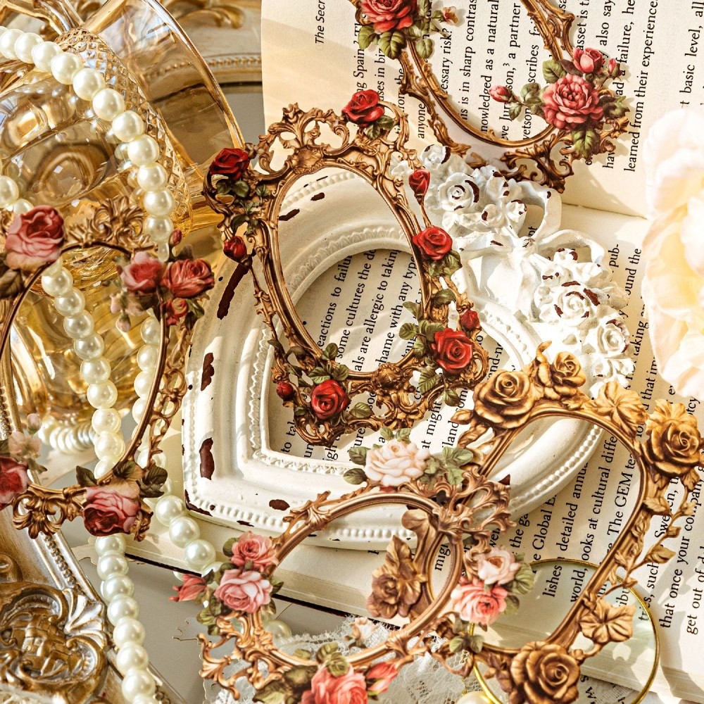 花镜庄园镂空浮雕手帐拼贴卡复古花朵玫瑰边框相框手账造景素材,文具电教/文化用品/商务用品,便签本/便条纸/N次贴,淘宝优惠券,粉丝福利购,淘宝优惠卷