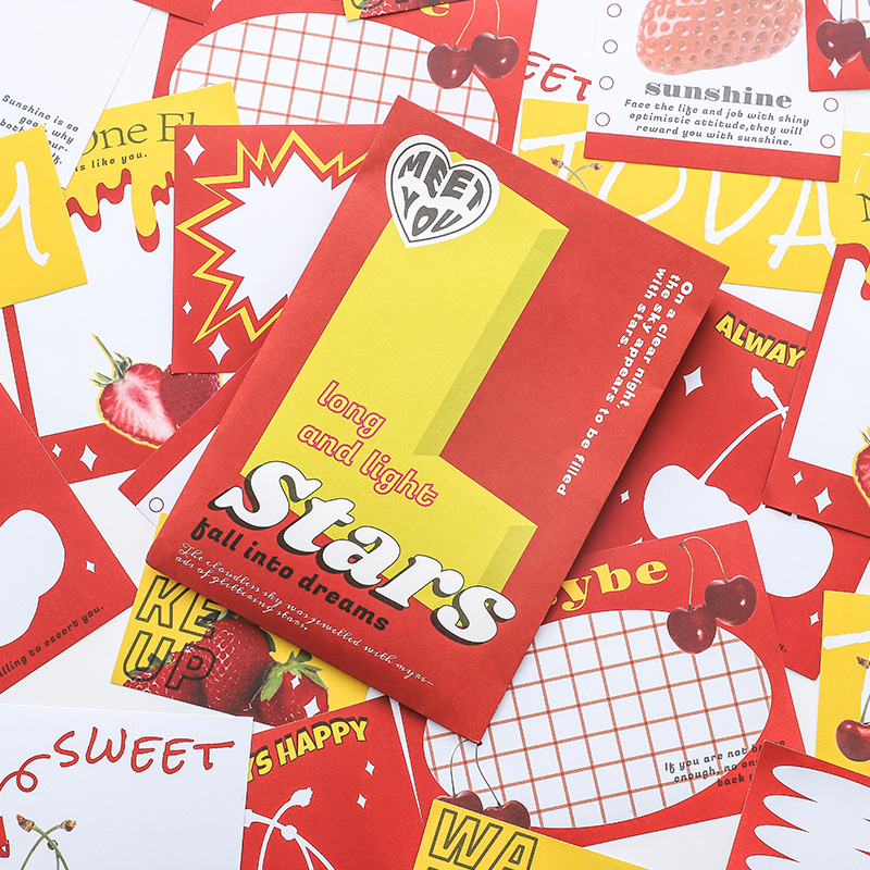 爱心格子英文盐系手帐拼贴素材纸