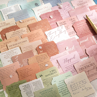 思绪信函手帐素材纸复古ins英文盐系手账diy拼贴造景打底纸背景纸