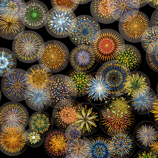 浪漫瞬间镭射烟花手账贴纸彩色烟花盐系流麻手帐造景拼贴装饰贴画