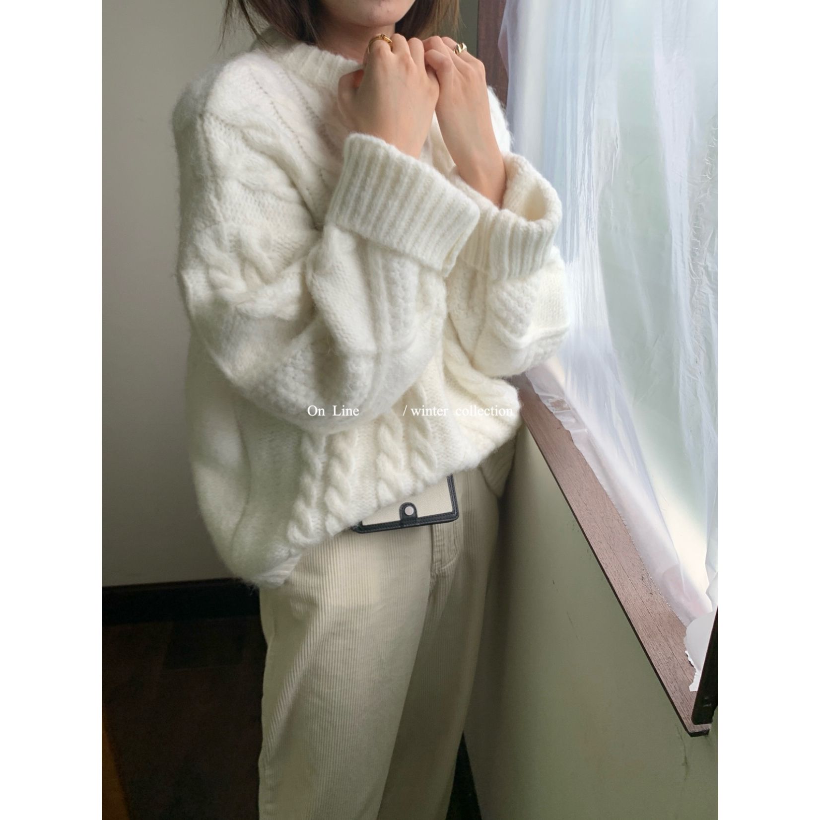 软糯全羊毛慵懒风加厚套头毛衣女