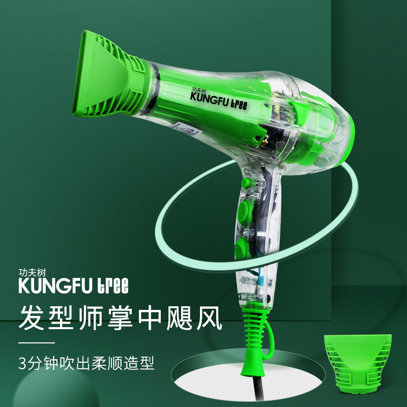 功夫树电吹风机家用理发店大功率静音负离子护发速干发廊专用风筒