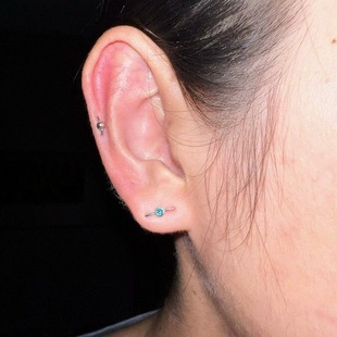 NUNU睡觉免摘一耳洞带出两个耳洞感觉小众高级感迷你日系耳钉耳饰