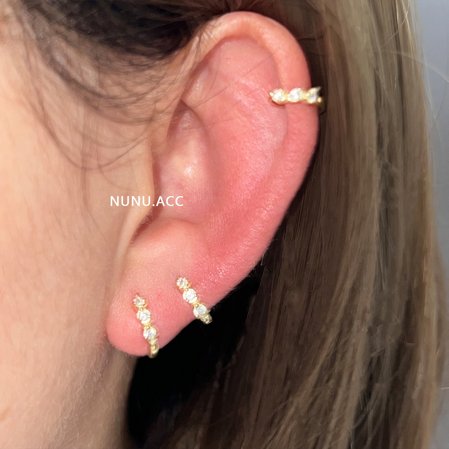 NUNU 睡觉不用摘925纯银锆石耳骨环小耳朵耳圈耳扣边缘耳骨钉耳饰,饰品/流行首饰/时尚饰品新,银饰耳饰,淘宝优惠券,粉丝福利购,淘宝优惠卷