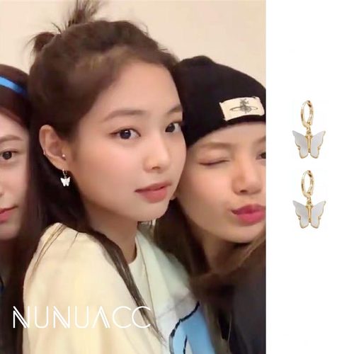 blackpink金智妮同款蝴蝶耳环