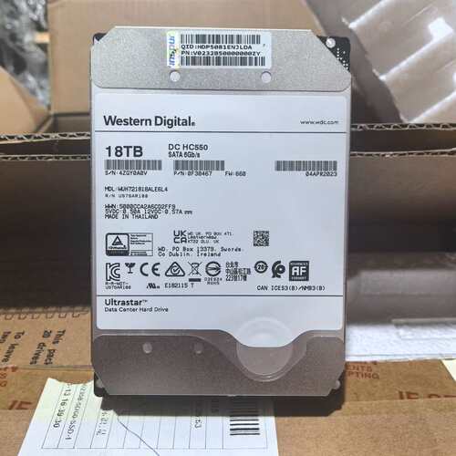 WD/西数 HC550 18T 6G SATA 3.5寸硬盘--议价商品