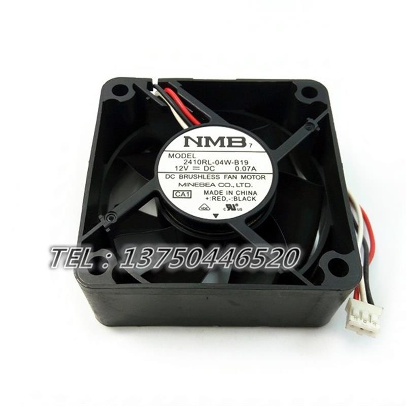 NMB 2410RL-04W-B19 12V 0.07A 6CM 6025 3线静音散热风扇