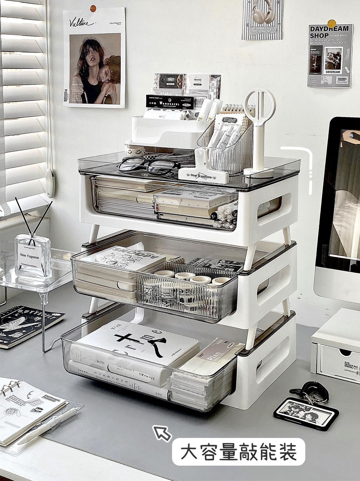 파일수납함 데스크탑 A4 파일프레임 정보랙 사무용품 문구 레이어드랙 서랍형 수납랙