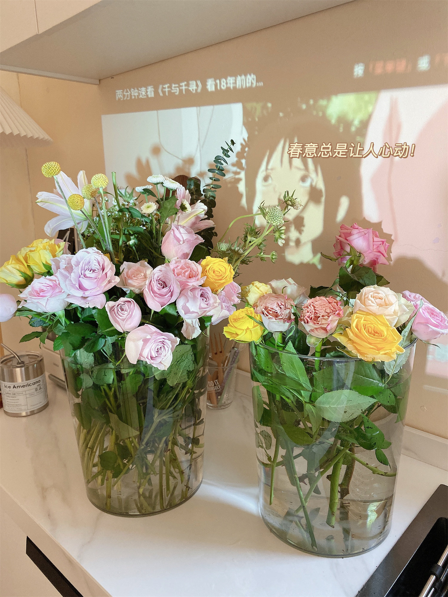 醒花桶亚克力花桶法式大花瓶家用透明深水养花插花泡鲜花塑料花筒