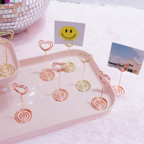 Girl's heart is soft, girl's heart is lovely, small clip, photo clip, office desktop message, note pad, metal business card clip
