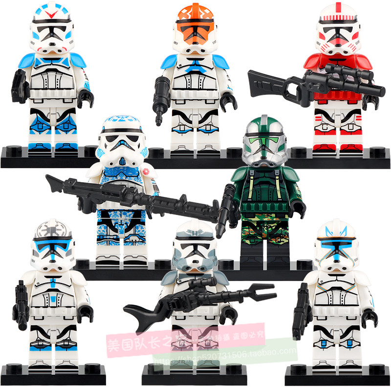 小人仔军团克隆兵玩具拼装积木