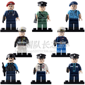 品高PG8062警察系列拼插积木人仔香港警察澳门警司飞虎队儿童玩具