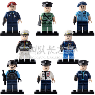 品高PG8062警察系列拼插积木人仔香港警察澳门警司飞虎队儿童玩具
