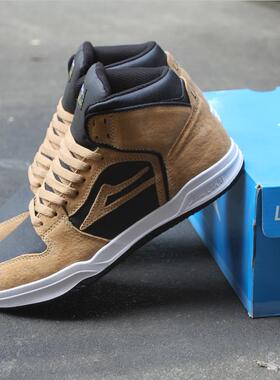 中帮SK8滑板鞋TELFORD耐磨减震翻毛皮男DC同款运动BMX尖翻Ollie鞋