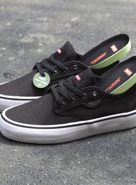 黑色GLOBE滑板鞋耐磨减震透气运动帆布防滑Ollie尖翻BMX板鞋PRO款