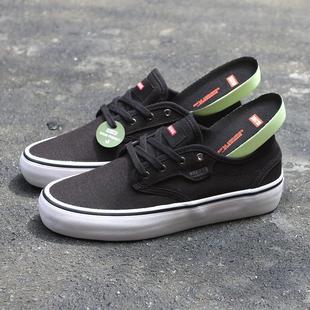 PRO款 黑色GLOBE滑板鞋 耐磨减震透气运动帆布防滑Ollie尖翻BMX板鞋