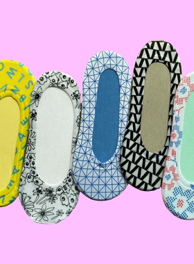 日单袜子冰丝棉底360度硅胶防滑隐形船袜女夏季浅口袜薄款格子袜