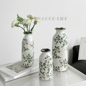 复古田园风冰裂陶瓷小花瓶摆件客厅插花干花小众高级感创意装 饰品