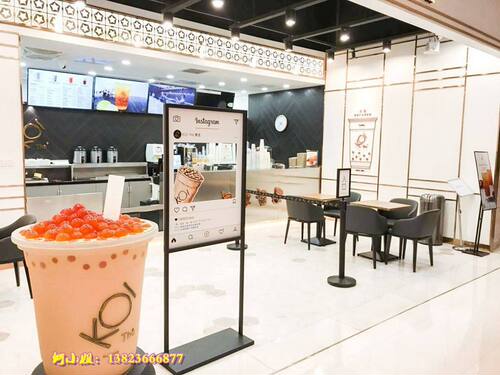 KOI连锁店分店模型道具雕塑玻璃钢树脂纤维仿真koi珍珠奶茶杯造型