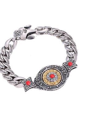 八卦复古时尚风男士金刚杵手链