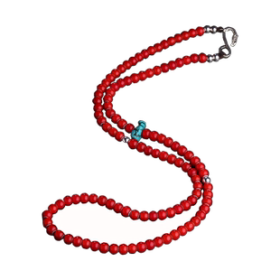 高桥吾郎白芯琉璃珠项链鹰钩男女尼泊尔进口个性DIY