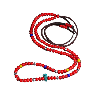 高桥吾郎风格白芯琉璃珠项链男女尼泊尔进口个性DIY