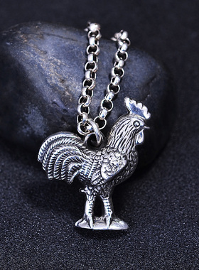 天使之愿配饰生肖实心大公鸡泰银