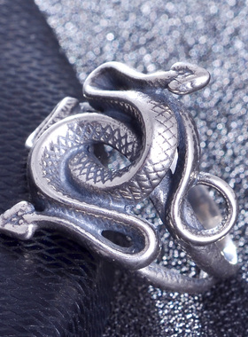 男士食指复古银饰品