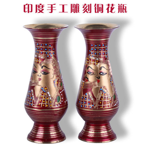 印度红现代时尚迷你小花瓶摆件
